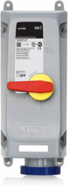 LEV Series 60 Amp, 240 Volt 3-Phase IEC Mechanical Interlock, IP66/IP67/IP68/IP69K