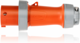 LEV Series 60 Amp IEC Pin & Sleeve Plug, 125/250 Volt, IP66/IP67/IP68/IP69K, Orange