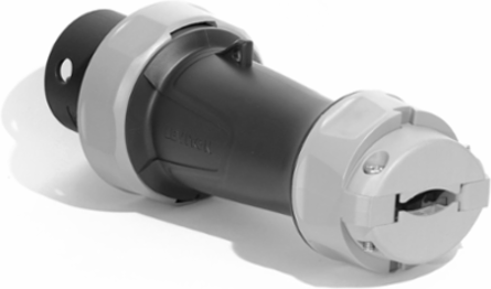 60 Amp IEC Pin & Sleeve Plug, 600 Volt, 3-Phase, IP66/IP67/IP68/IP69K