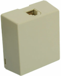 Surface Mount Telephone Jack, 6P6C, Screw Terminal, Ivory