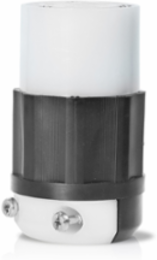 Locking Connector 15 Amp 125 Volt NEMA L5-15R Industrial Grade Black & White