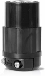 Locking Connector, 15 Amp, 125 Volt, Industrial Grade, Black