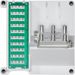 Compact Telephone & Video Distribution Panel, 6 Inch Width, 9 Telephone & 8 Video Connections