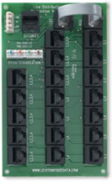 Telephone Line Distribution Board, 19 Connections, RJ-45 Interface