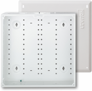 14 Inch Structured Media Enclosure, Metal, White, Accommodates Full-Width Modules