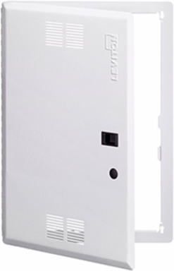 21 Inch Structured Media Premium Vented Hinged Door, Metal, White, 18-Gauge Steel