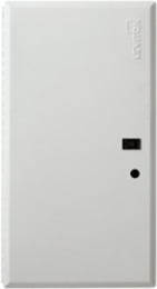 28 Inch Structured Media Hinged Door, Metal, Powder-Coated White