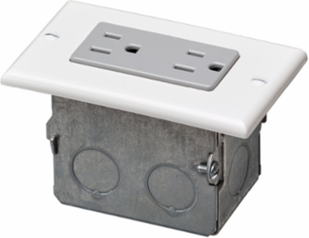 J-Box Kit with One 15-Amp Duplex Receptacle, 120 Volt AC Input, 2 Outlets