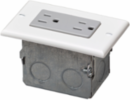 J-Box Kit with One 15-Amp Duplex Receptacle, 120 Volt AC Input, 2 Outlets