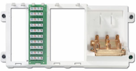 Basic Telephone & Video Panel with 1x9 Bridged Board, 6-Way Video Splitter, 2.28 Inch Depth, 2 GHz Frequency
