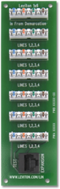 1 x 6 Bridged Telephone Expansion Board, 4-Line to 6 Locations, 1.75 Inch Width, 5.75 Inch Height