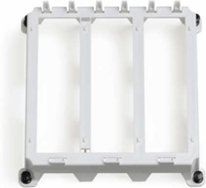 Half Width Mounting Bracket for 3 Data & Phone Boards, ABS Plastic