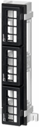 QUICKPORT 12-Port Multimedia Patch Block, 10 Inch H x 2.375 Inch W, Black