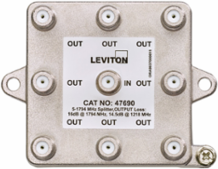 1 x 8 (8-Way) 2GHz Passive Video Splitter, Digital Signal Splitter for 6-8 TVs