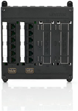 Twist & Mount Patch Panel with (6) Cat 5e & (6) Cat 6 Ports