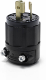 Industrial Locking Plug 15 Amp 277 Volt NEMA L7-15P All Black