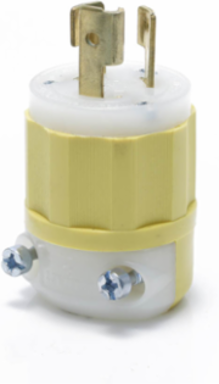 Locking Plug 15 Amp 277 Volt NEMA L7-15P Yellow-White