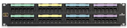 Voice Grade Patch Panel 48-Port 2RU Black 110-Style Termination
