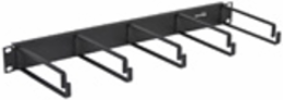 5-Ring Horizontal Cable Manager, 1RU, 6 Inch Rings