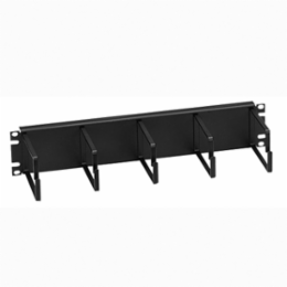 5-Ring Horizontal Cable Manager, 2RU, 4 Inch Rings