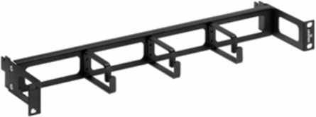 Recessed Horizontal Cable Manager 1RU with 3 Inch D-Rings, RoHS Compliant