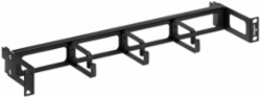 Recessed Horizontal Cable Manager 1RU with 3 Inch D-Rings, RoHS Compliant