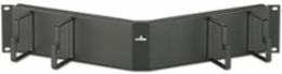 Angled Patch Cord Organizer, 2 RU, 2 Inch D-Rings