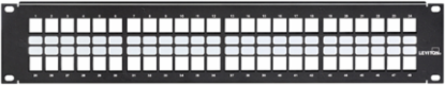 Flat QUICKPORT Patch Panel, 48-Port, 2RU, Black, RoHS Compliant