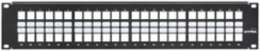 Flat QUICKPORT Patch Panel, 48-Port, 2RU, Black, RoHS Compliant