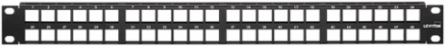 QUICKPORT Patch Panel, 48-Port, 1RU, Flat, Black
