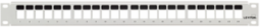 QUICKPORT Patch Panel 24-Port 1RU White, Flat Design