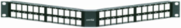 Angled QUICKPORT High-Density Patch Panel, 48-Port, 1RU, Black