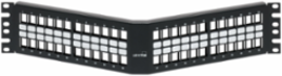 Angled QUICKPORT Patch Panel, 48-Port, 2RU, Black, RoHS Compliant