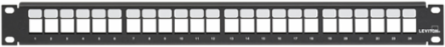 QUICKPORT Patch Panel 24-Port 1RU Black, Flat Design, RoHS Compliant