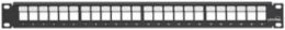 QUICKPORT Patch Panel 24-Port 1RU Black, Flat Design, RoHS Compliant