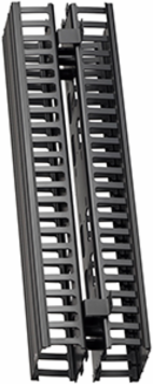 Vertical Cable Management System, 5 Inch x 40 Inch, Black Cover