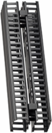 Vertical Cable Management System, 5 Inch x 40 Inch, Black Cover