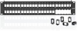 Front Loading UTP QUICKPORT™ Patch Panel, with Vertical Numbering, 48‑Port, 2RU, Black
