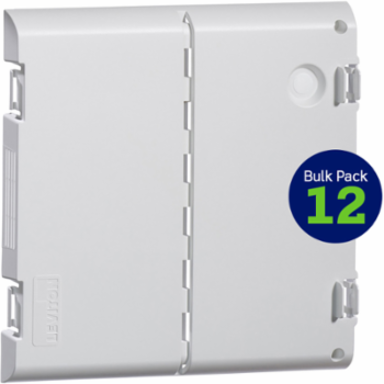 14 Inch Vented Hinged Door, Plastic, 12 Pack, RF Transparent