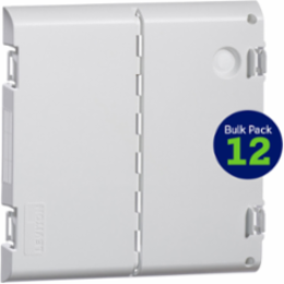 14 Inch Vented Hinged Door, Plastic, 12 Pack, RF Transparent