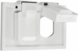 Weather-Resistant 1-Gang Wallplate, Thermoplastic Nylon, Horizontal Mount