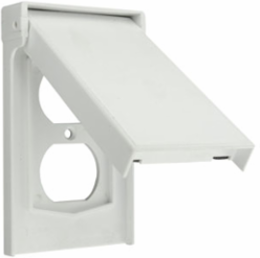 Weatherproof Wallplate 1-Gang Thermoplastic Nylon Vertical Self Closing Lid