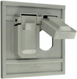 1-Gang Oversized Weather-Resistant Wallplate, Thermoplastic Nylon, Gray