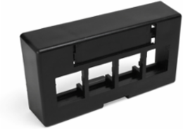QUICKPORT Modular Furniture Faceplate, 4-Port, ID Window, Fits 1.38 x 2.63 Inch