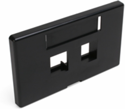 QUICKPORT Modular Faceplate 2-Port for Herman Miller, Fits 1.88" x 2.98" Openings