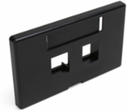QUICKPORT Modular Faceplate 2-Port for Herman Miller, Fits 1.88" x 2.98" Openings