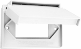 Weatherproof Wallplate, 1-Gang, Thermoplastic Nylon, Horizontal Self Closing Lid