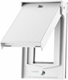Weatherproof 1-Gang Wallplate with Vertical Self Closing Lid, Thermoplastic Nylon