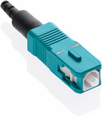 FASTCAM Pre-polished SC Connector, Aqua, 50/125 m L.O. Multimode