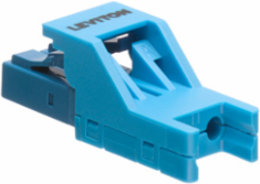 Secure Keyed LC Duplex Connector - Blue, for Multimode & Single-mode Fiber Applications
